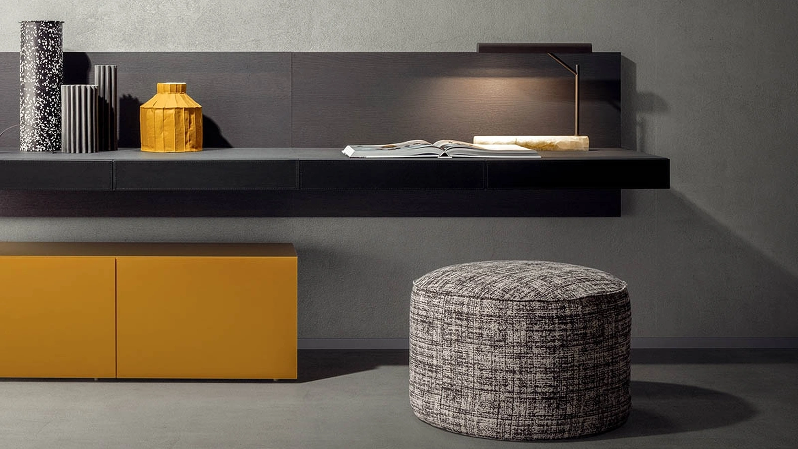 Pouf in tessuto Eden di Pianca