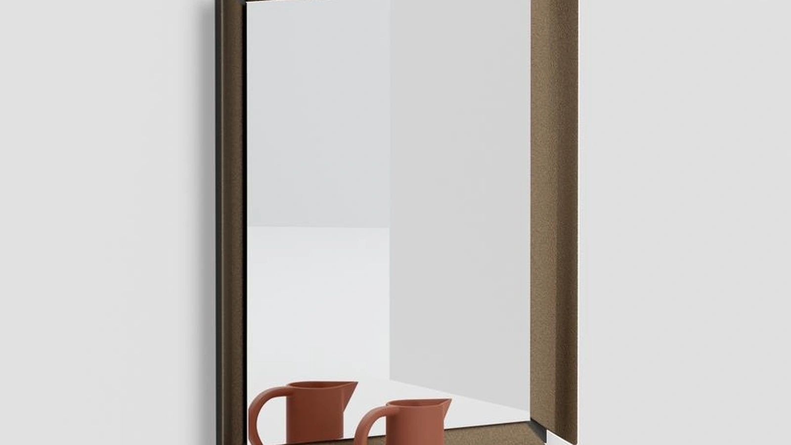 Specchiera da parete con cornice in alluminio verniciato Glam di Pezzani