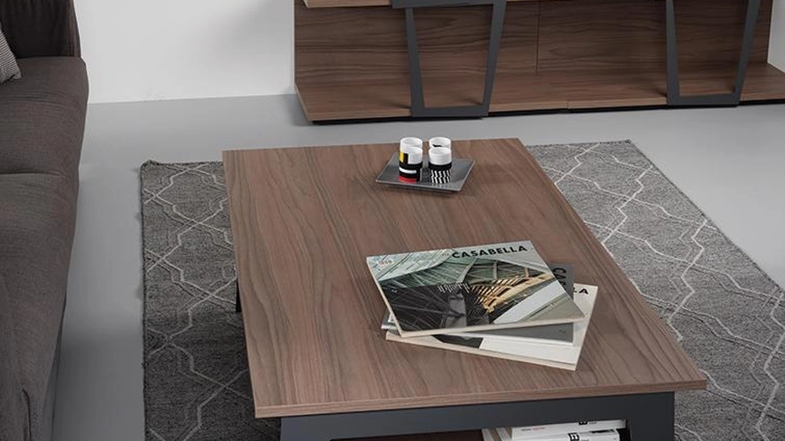 Tavolino con top alzabile in laminato Brighton di Pezzani