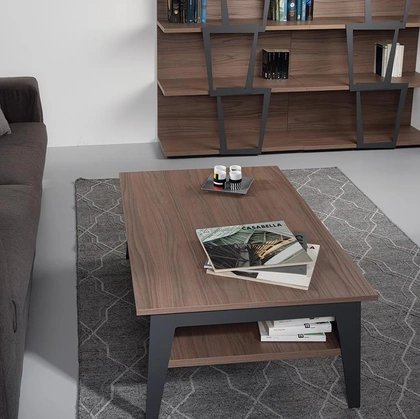 Tavolino con top alzabile in laminato Brighton di Pezzani