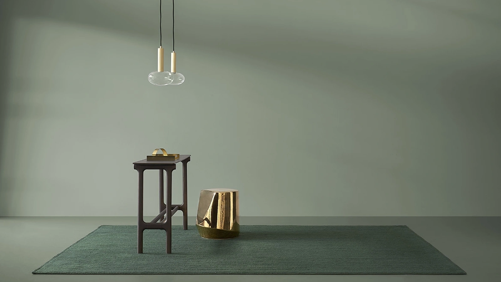 Tappeto Pibiones Riu colore Verde Mirto di Pianca