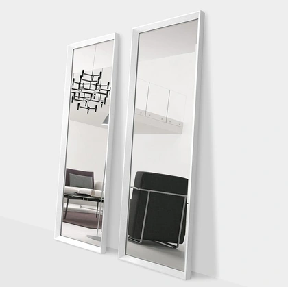 Specchiera con cornice in alluminio Riflesso di Pezzani