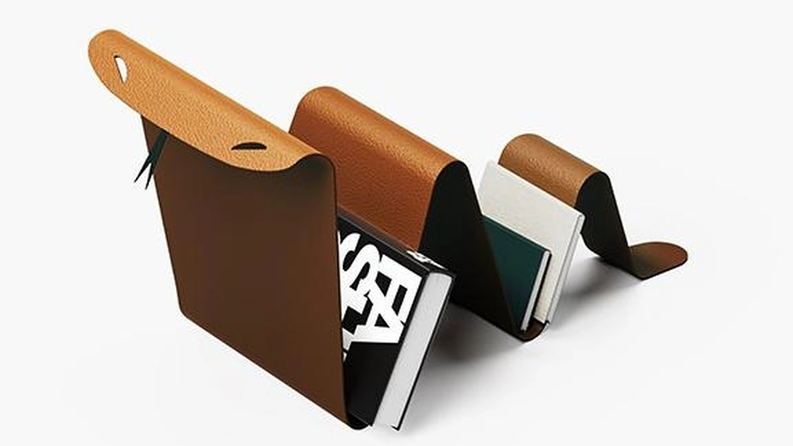 Porta riviste di design in acciaio Snake di Pezzani