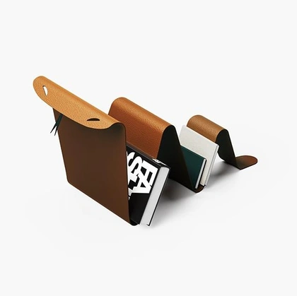 Porta riviste di design in acciaio Snake di Pezzani