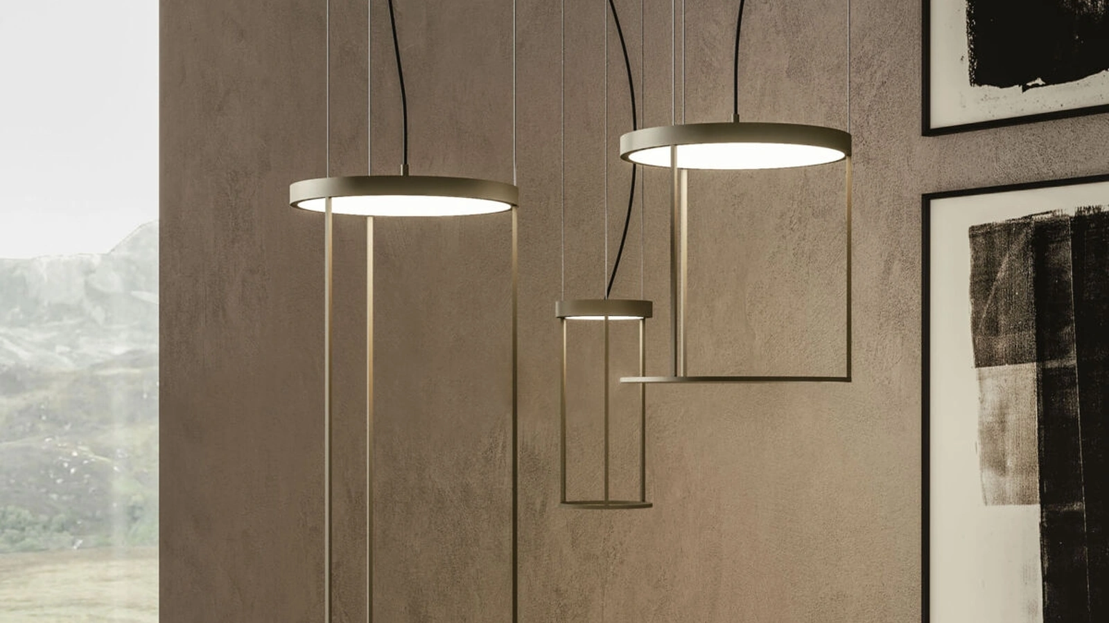 Lampada a sospensione Brassie Round di Ronda Design