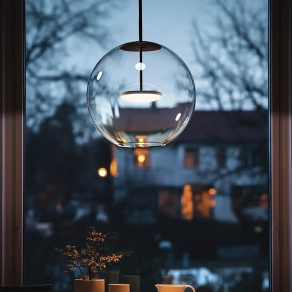 Lampada a sospensione Cristalbolla di Linea Light
