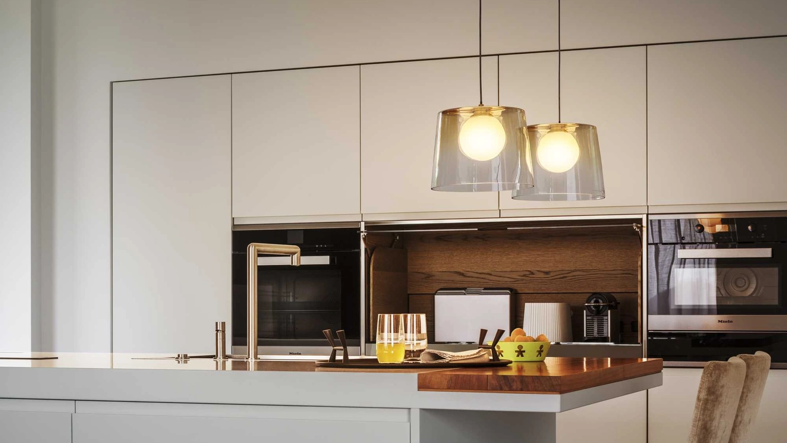 Lampada a sospensione Fade in vetro soffiato di Ideal Lux