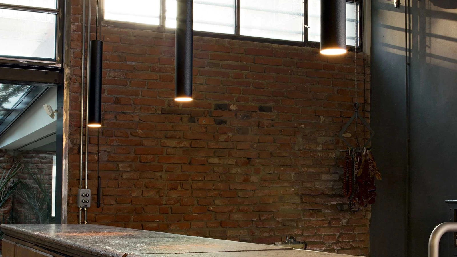 Lampada a sospensione in metallo con diffusore in vetro Look di Ideal Lux