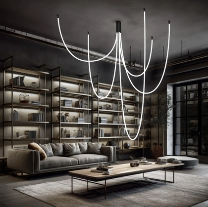 Lampada a sospensione Rubber di Linea Light