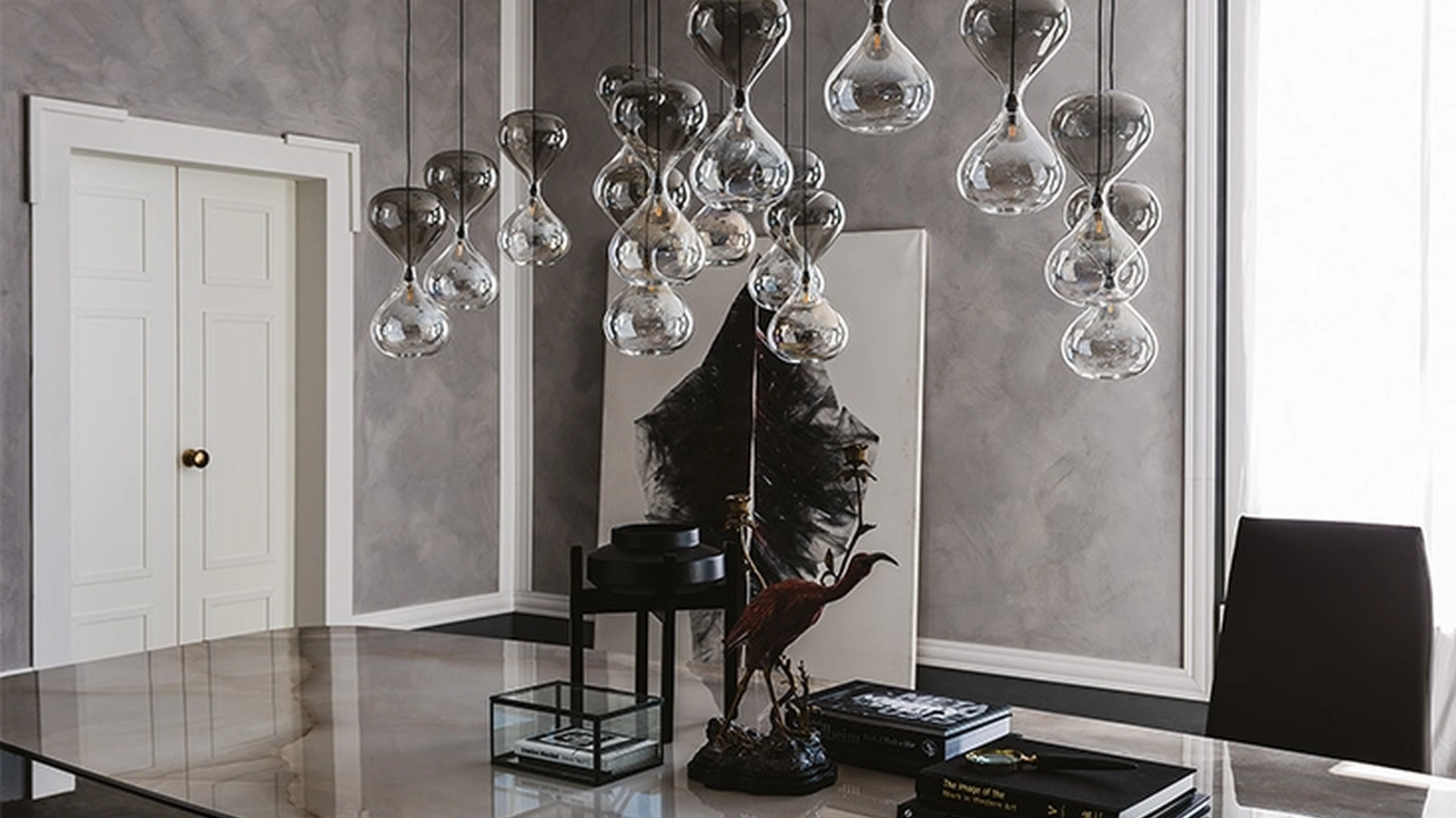 Lampada a sospensione Sablier in cristallo di Cattelan Italia