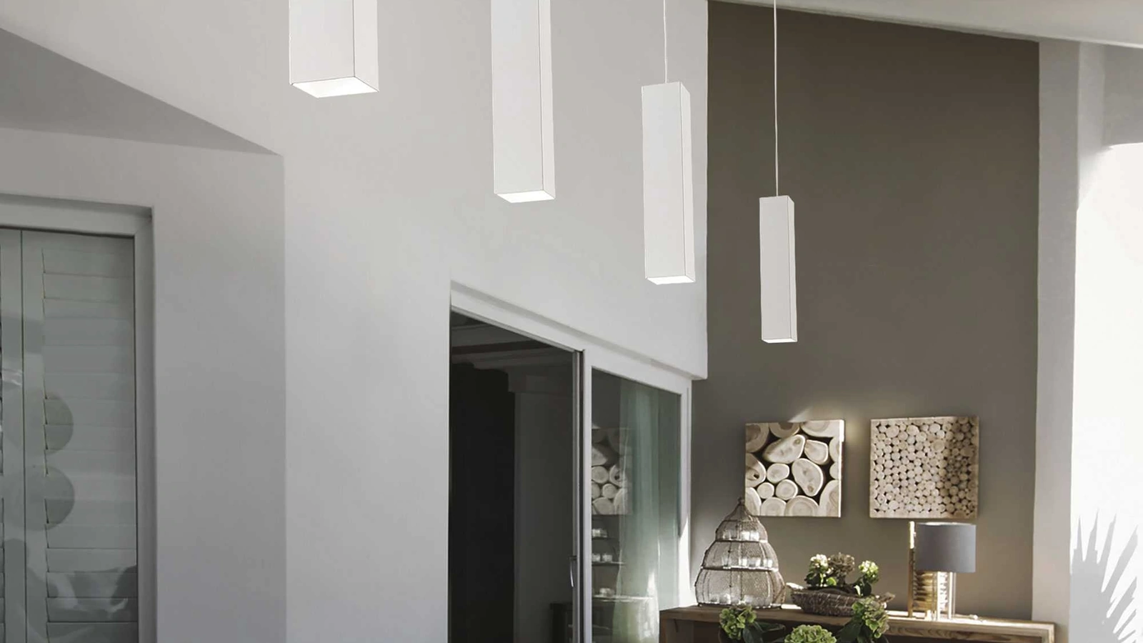 Lampada a sospensione Sky in metallo verniciato Bianco opaco di Ideal Lux