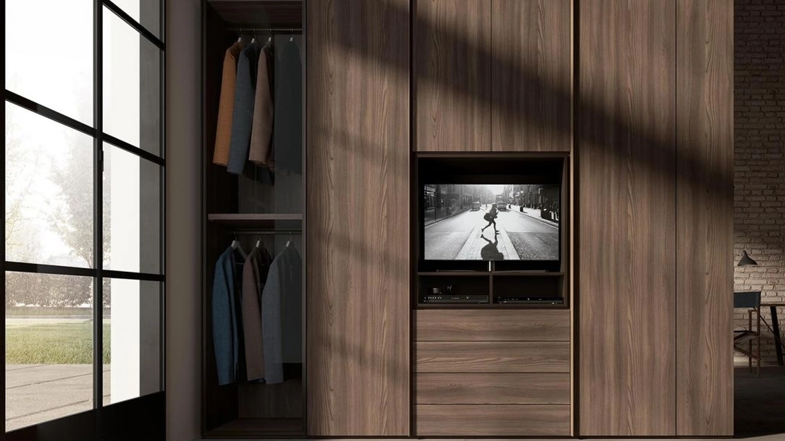 Armadio con ante battenti Profilo GD1080 di Abitare Mobilstella