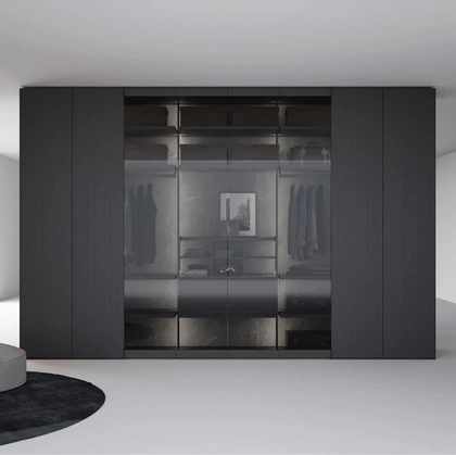 Armadio Freedhome Apertura Totale 50 vetro fumé di Caccaro