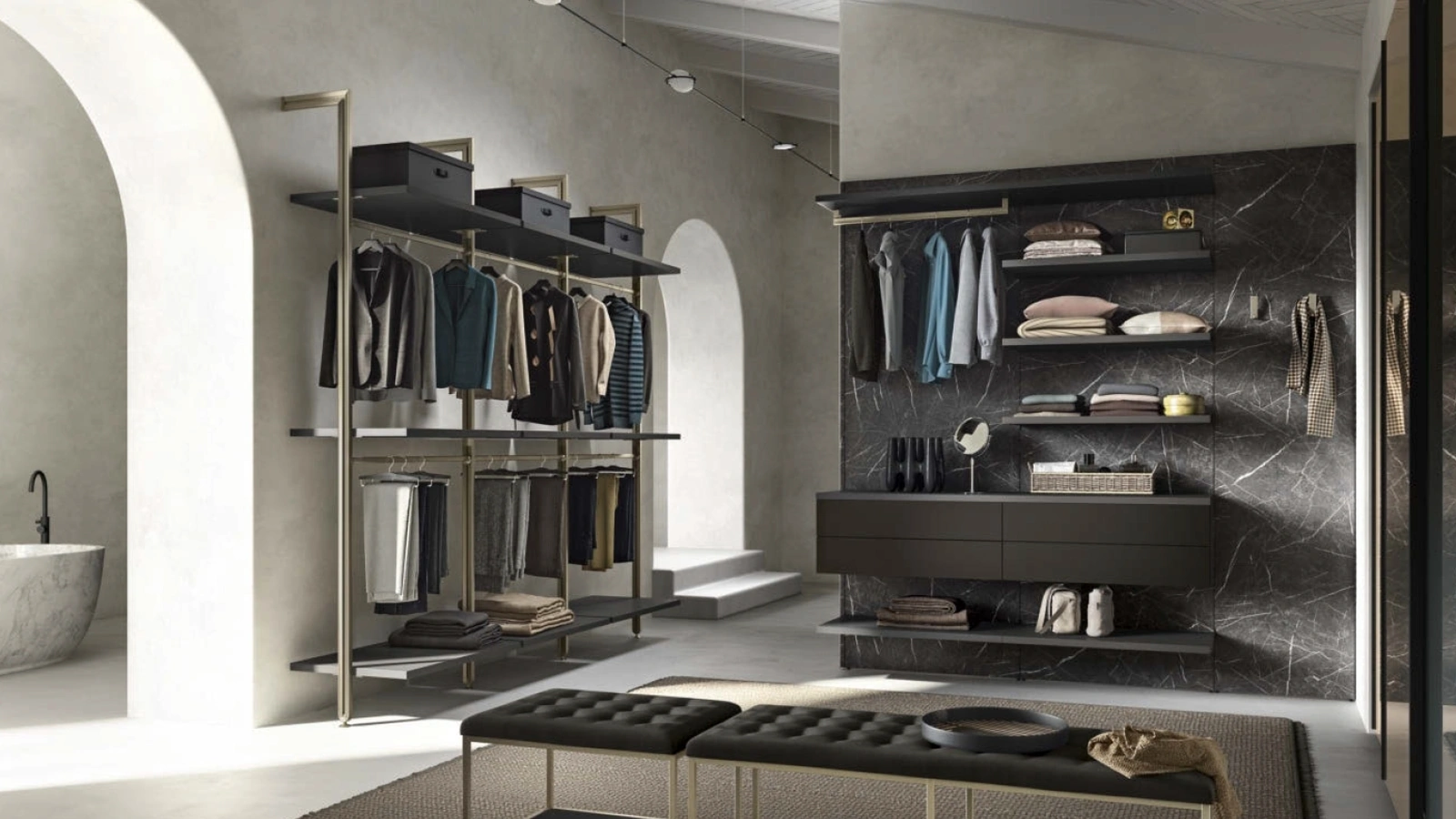 Cabina Armadio Cremagliera GH9030 di Abitare Mobilstella