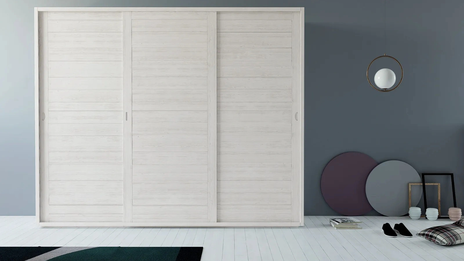 Armadio Frame con 3 ante scorrevoli in legno di Fratelli Mirandola