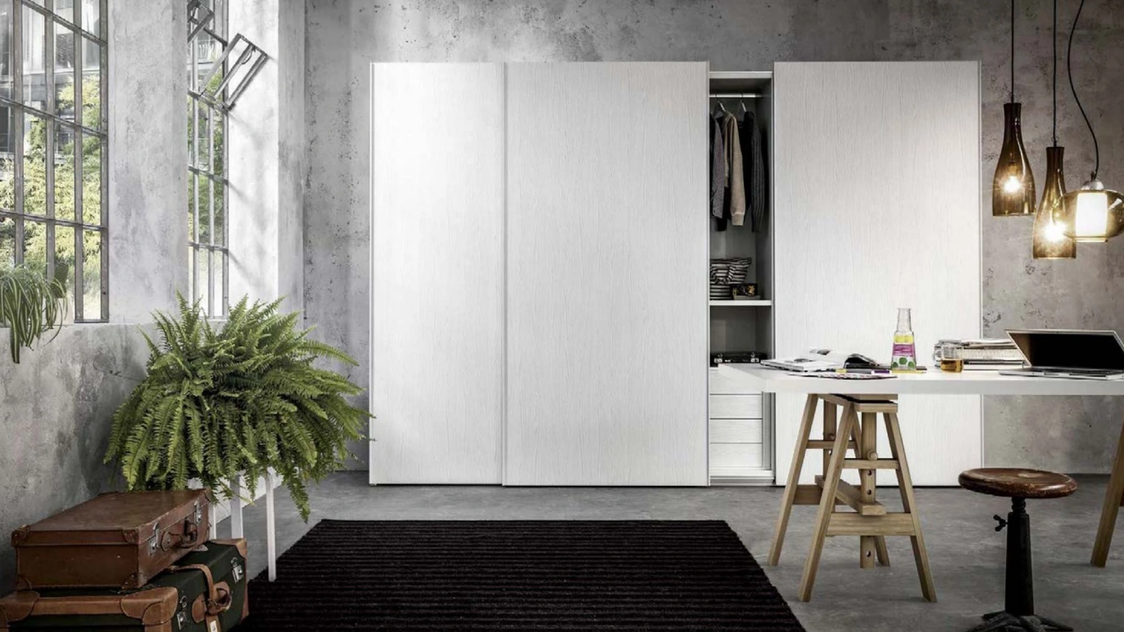 Armadio con ante scorrevoli Globe GD5015 di Abitare Mobilstella