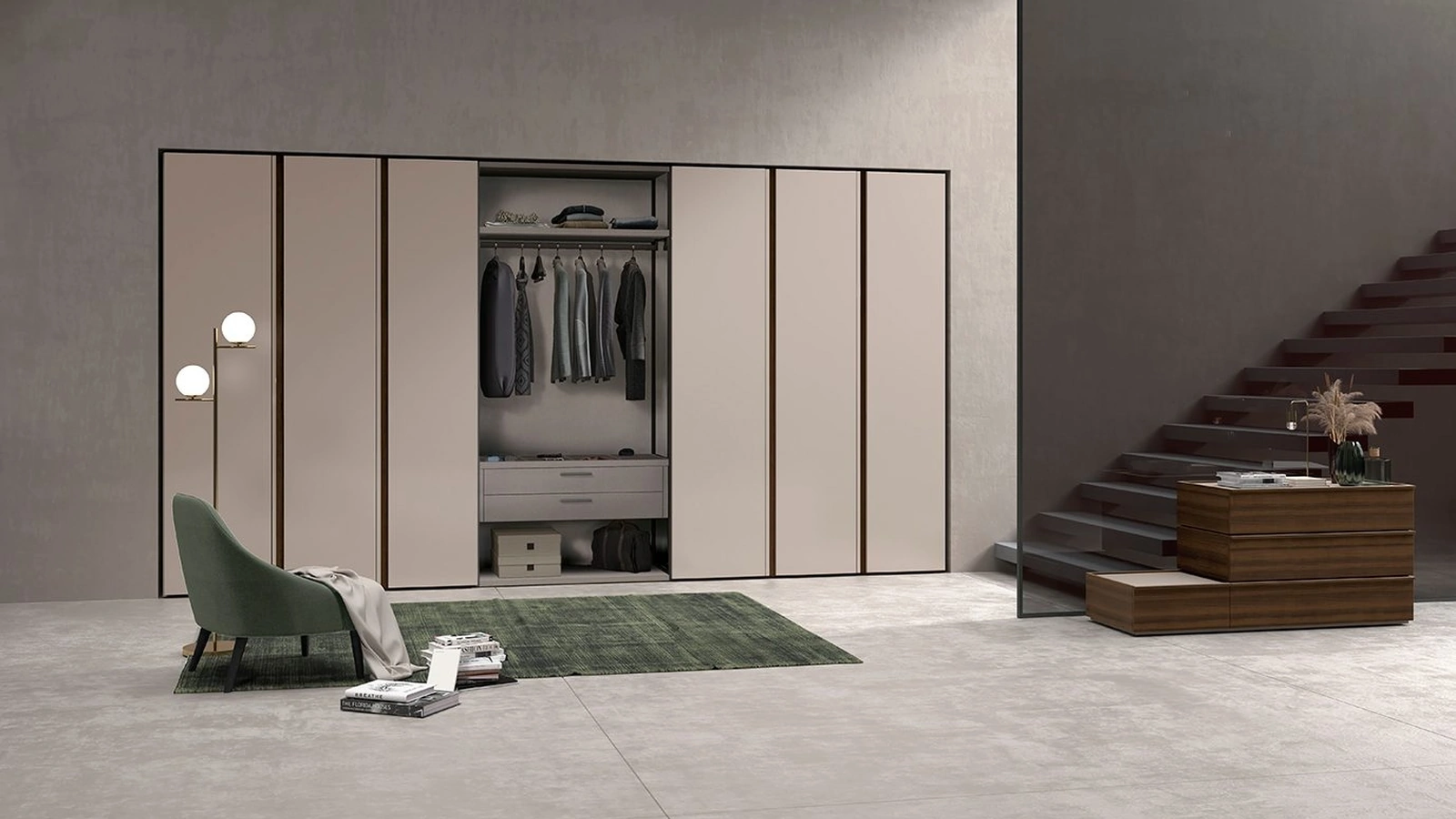 Armadio con ante battenti Golf Utility 14 di Colombini Casa