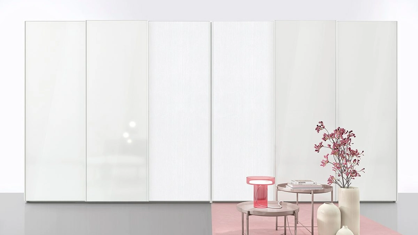 Armadio con ante scorrevoli in vetro e melaminico Golf Utility 36 di Colombini Casa