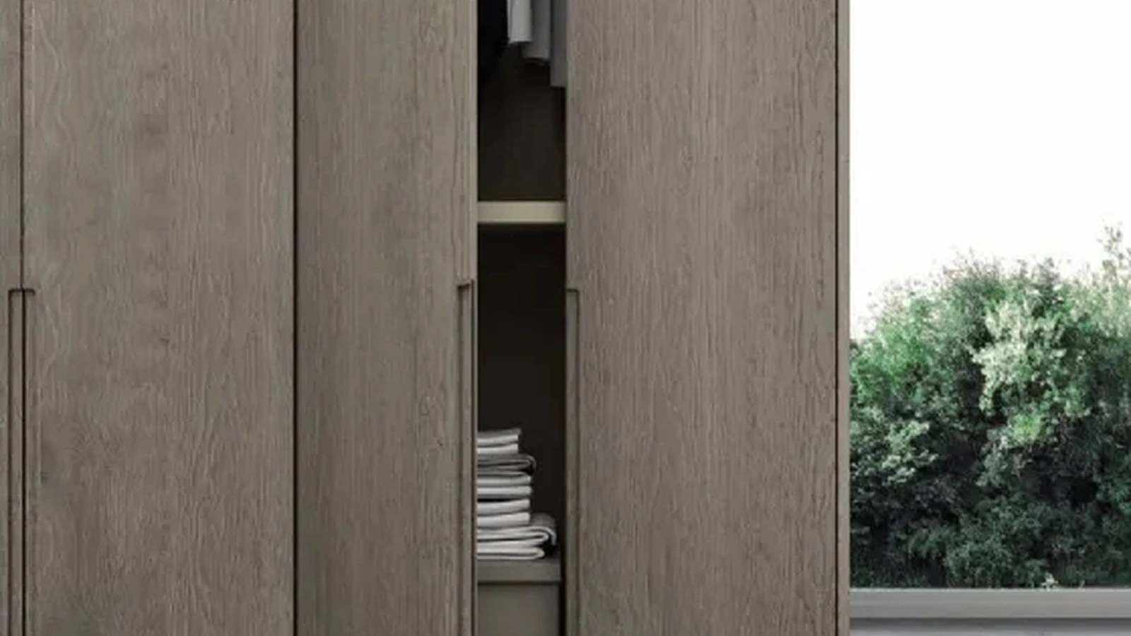 Armadio in legno di rovere con ante battenti Island di Fratelli Mirandola