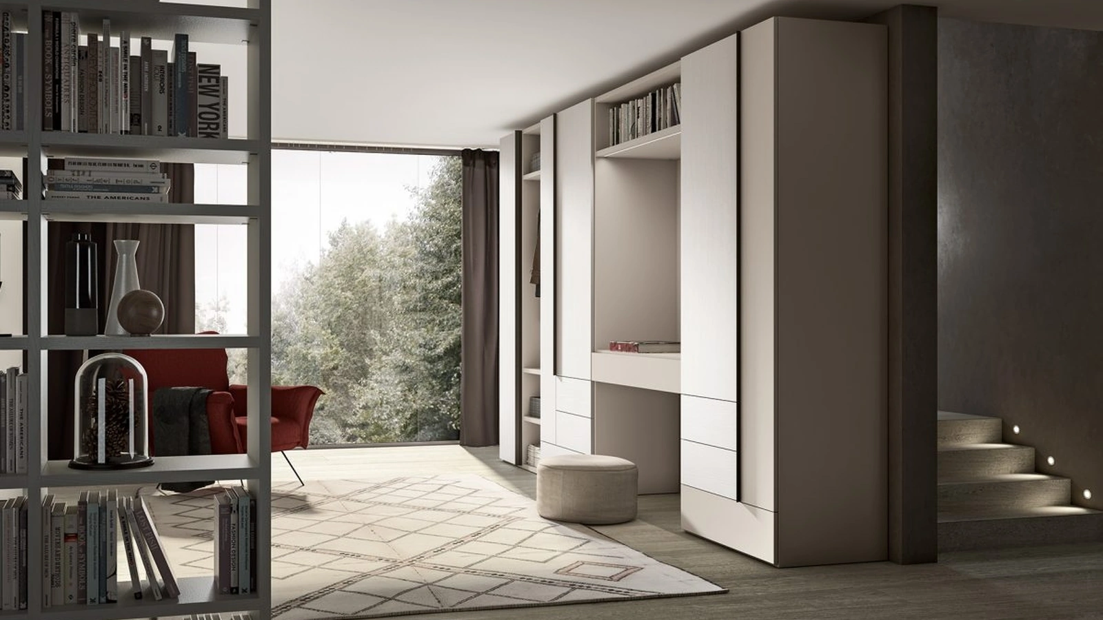 Armadio Profilo GD1045 con zona trucco di Abitare Mobilstella