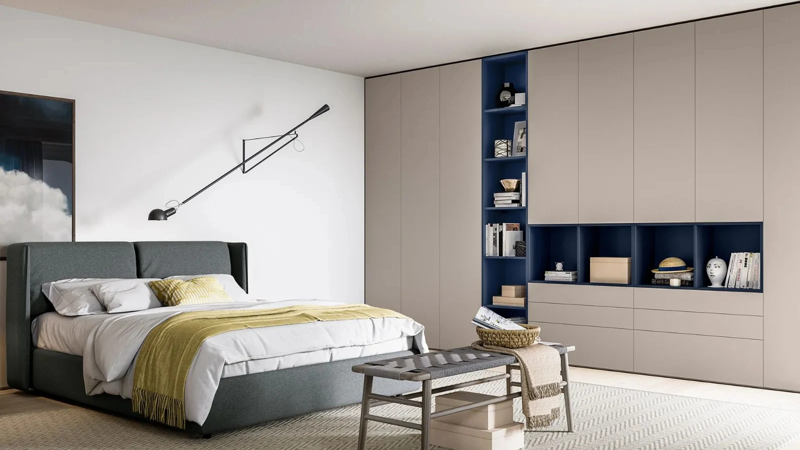 Armadio con ante battenti Plana Push di Dielle Modus