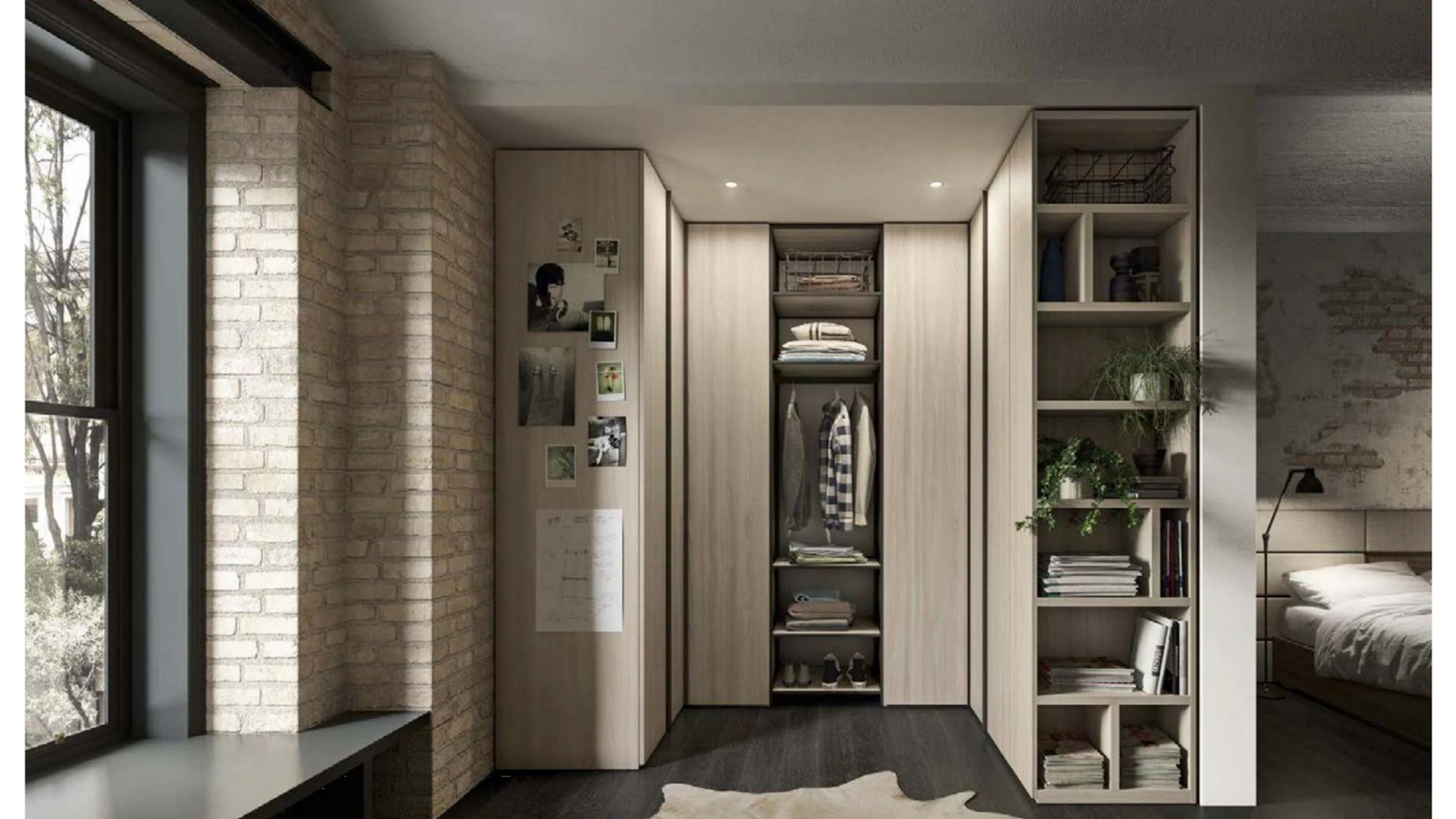 Armadio ad angolo Profilo GD1110 di Abitare Mobilstella