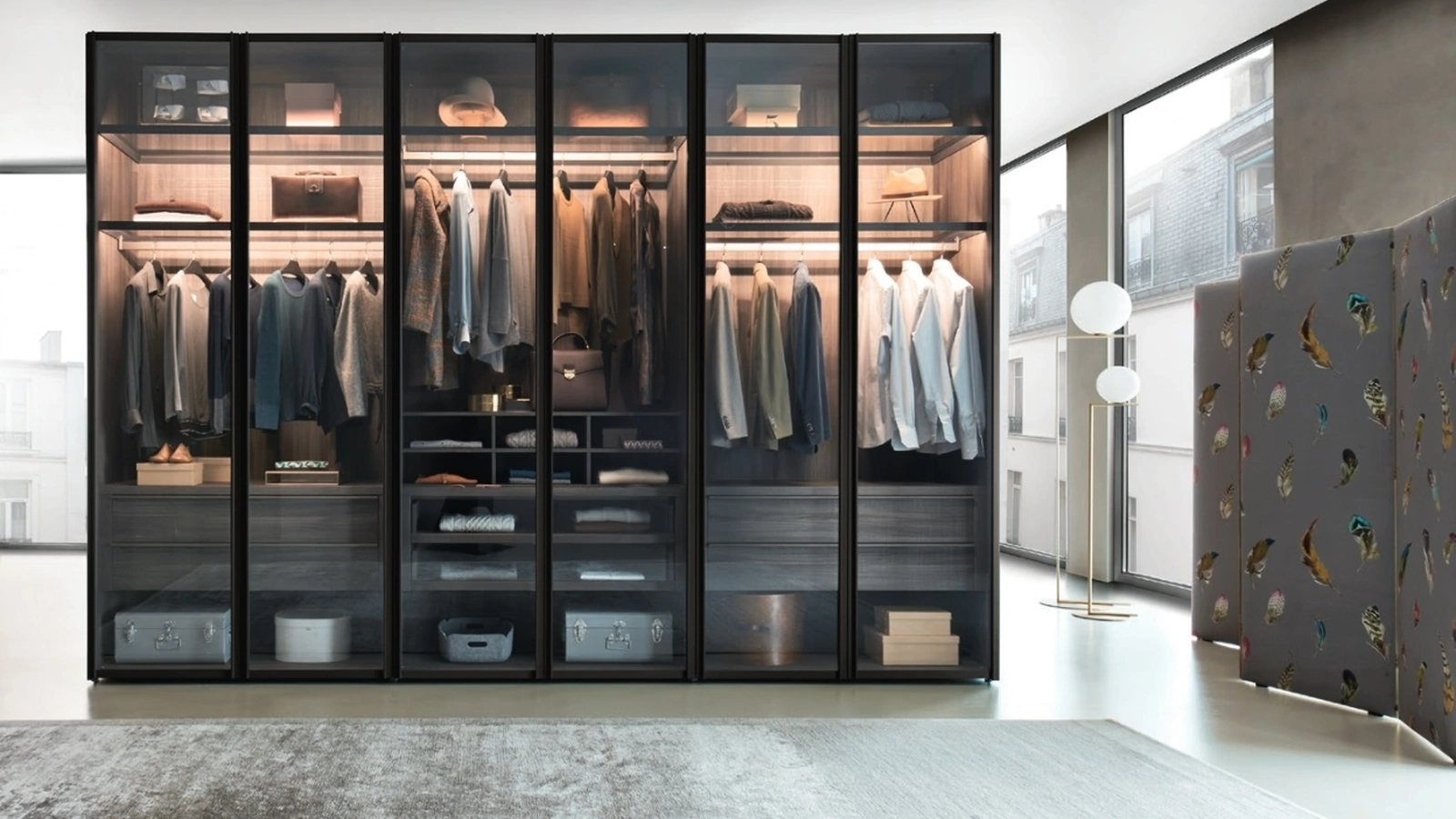 Armadio con ante battenti in vetro Scrigno di Sangiacomo