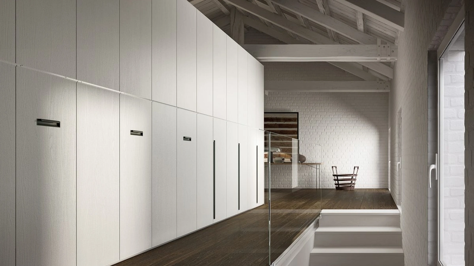 Armadio con ante battenti Urban GD1035 finitura Bianco di Abitare Mobilstella