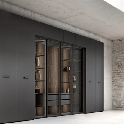 Armadio Urban GD1405 laccato Grafite di Abitare Mobilstella