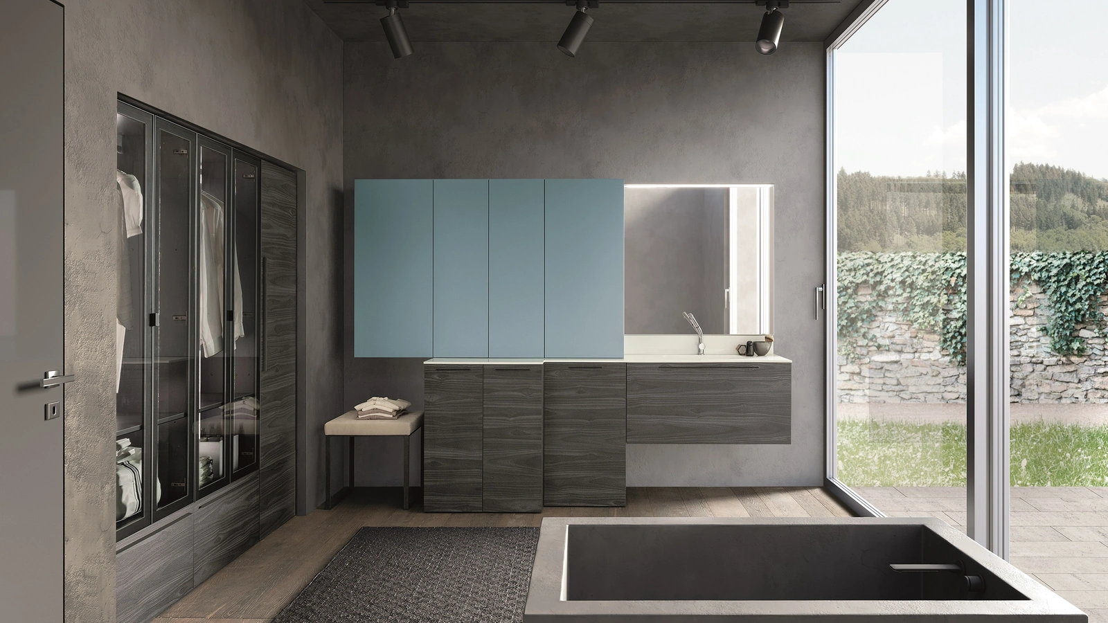 Mobile da Bagno in melaminico e laccato Laundry 01 di Archeda