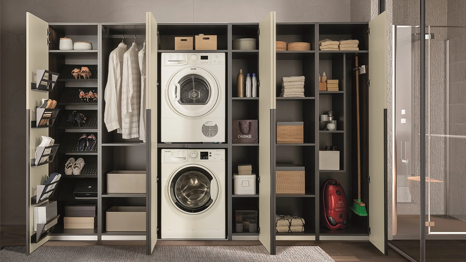 Mobile da Bagno in melaminico e laccato Laundry 09 di Archeda