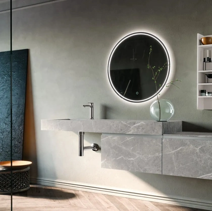 Mobile da Bagno Linea 02 in HPL e laccato opaco di Archeda