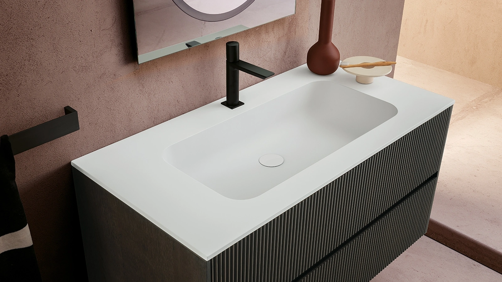 Mobile da Bagno sospeso in Rovere Tulle Cannettato 03 di Archeda