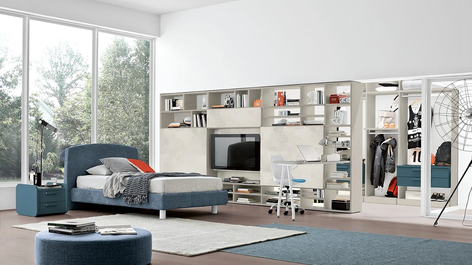 Cameretta con cabina armadio Golf Y05 di Colombini Casa