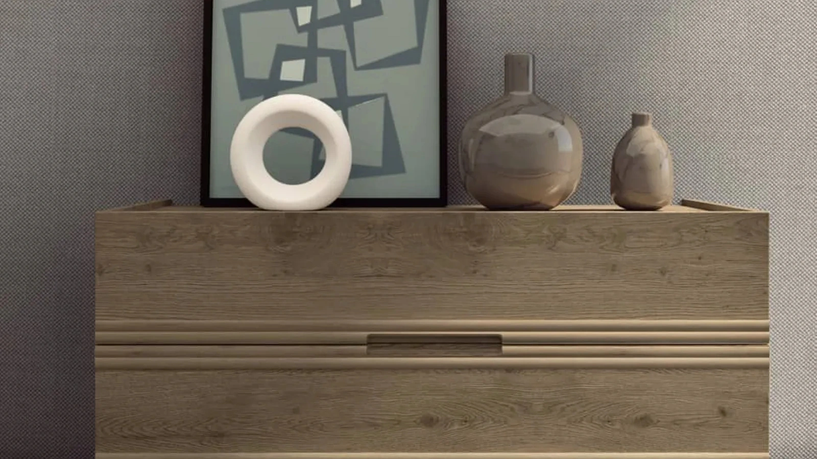 Comò Recta in legno di rovere di Fratelli Mirandola