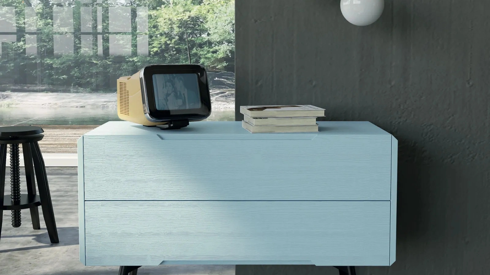 Comò Dolcevita in legno laccato di Fratelli Mirandola