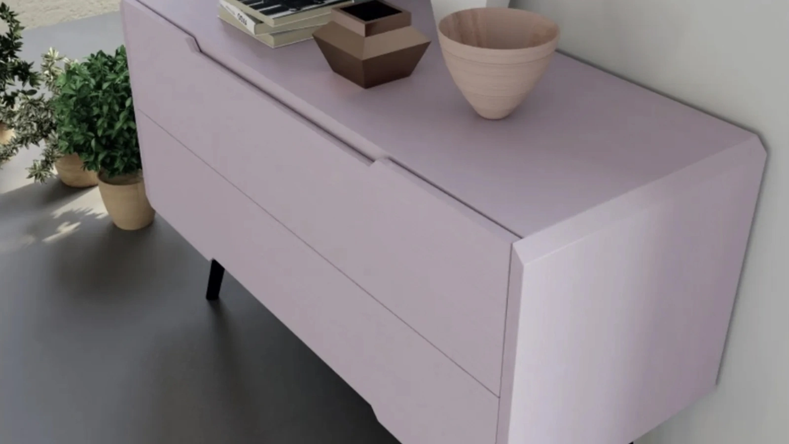 Comò Dolcevita in legno laccato di Fratelli Mirandola