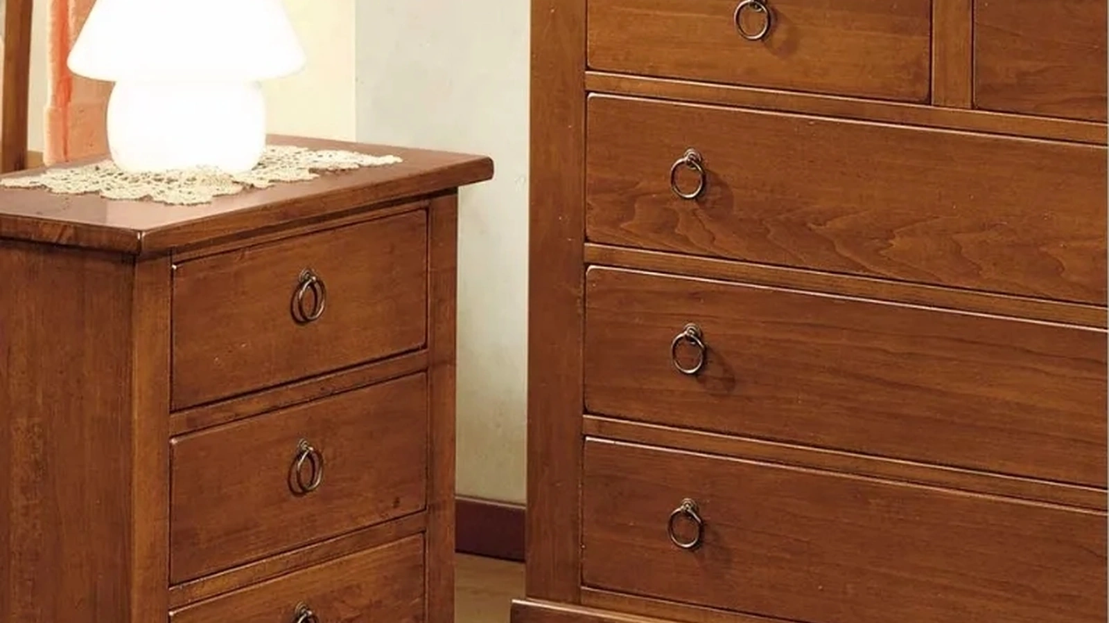 Gruppo notte Classica 544 e 543 in legno di Fratelli Mirandola