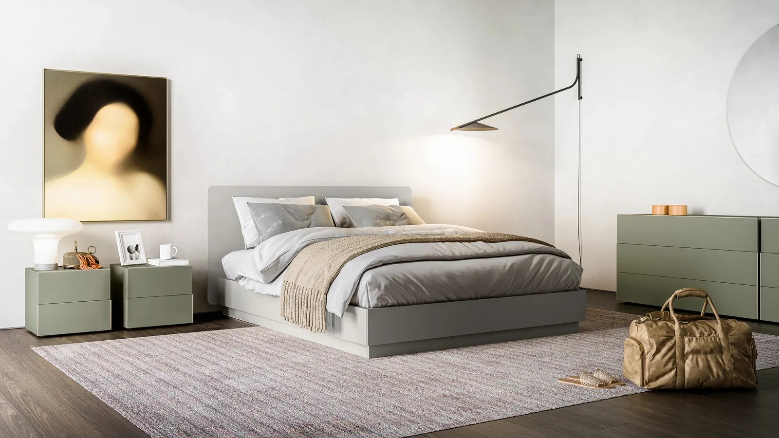 Gruppo Notte Slim laccato opaco di Dielle Modus