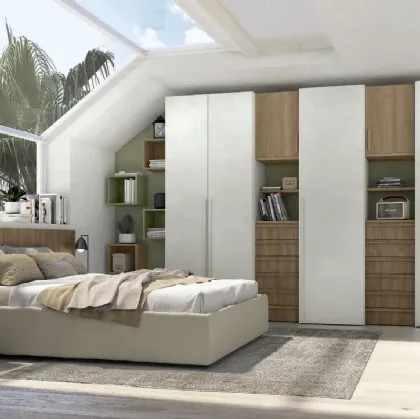 Comò Dyno in legno rivestito in pelle di Cattelan Italia