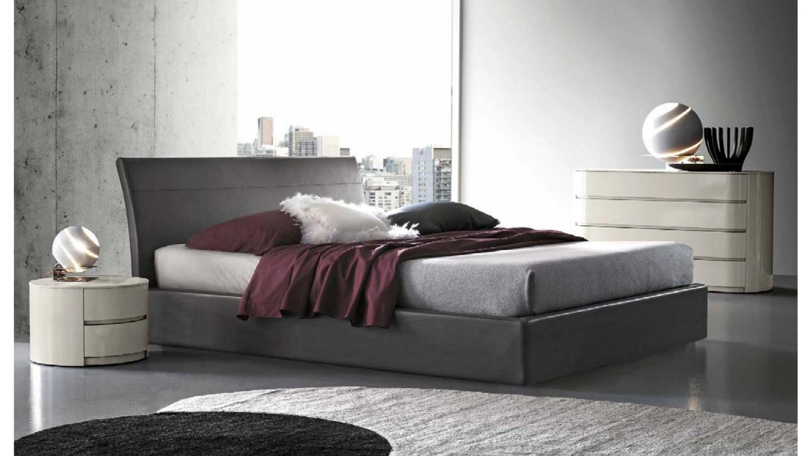 Letto in ecopelle Boheme di Abitare Mobilstella