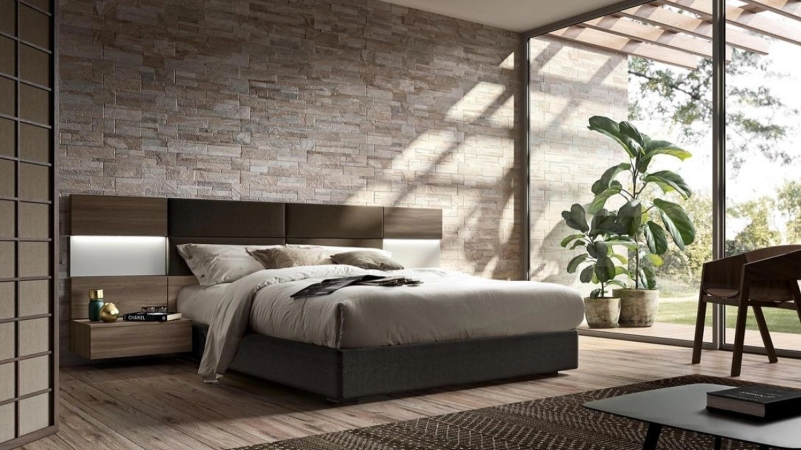 Letto con testiera Tetris GK9035 di Abitare Mobilstella