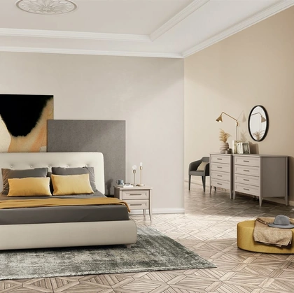 Letto Arcadia Adagio in tessuto imbottito di Colombini Casa