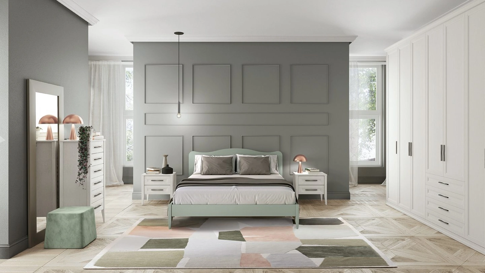 Letto con testiera Arcadia Gabry di Colombini Casa