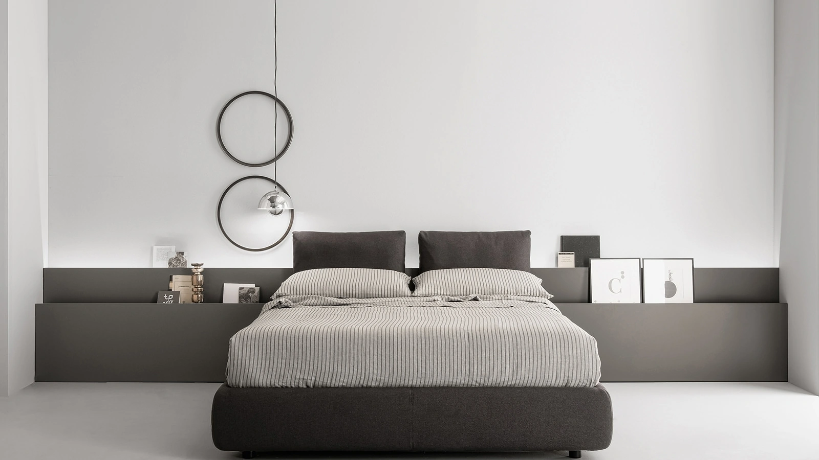 Letto Let'space in tessuto imbottito di Caccaro