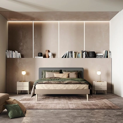 Letto con testiera Golf Cosy di Colombini Casa