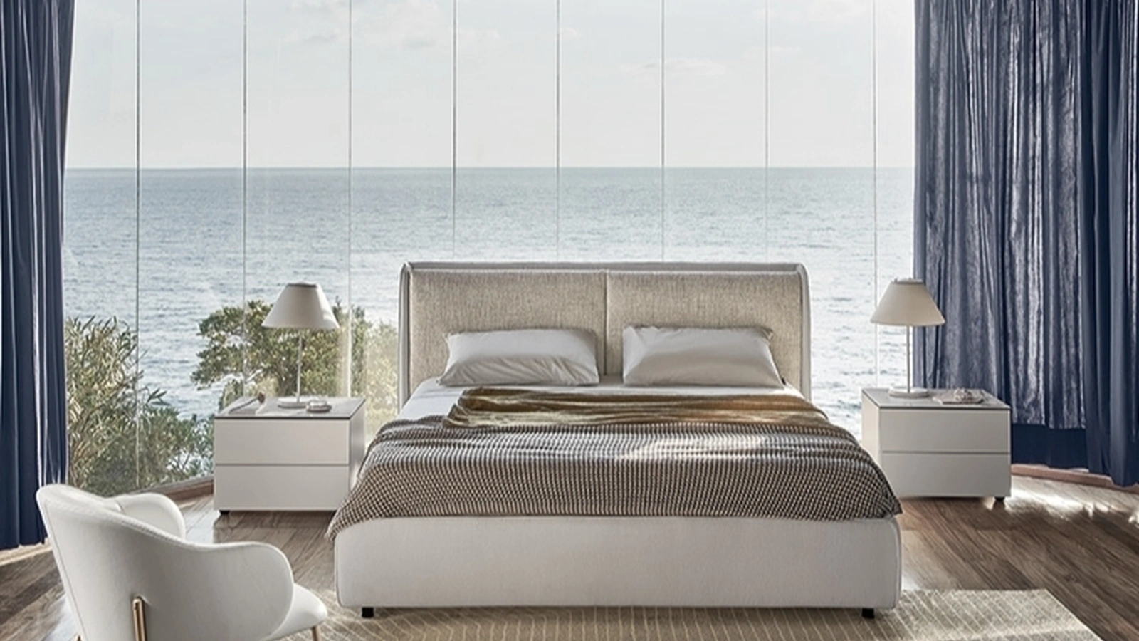 Letto con testiera Dolly di Calligaris