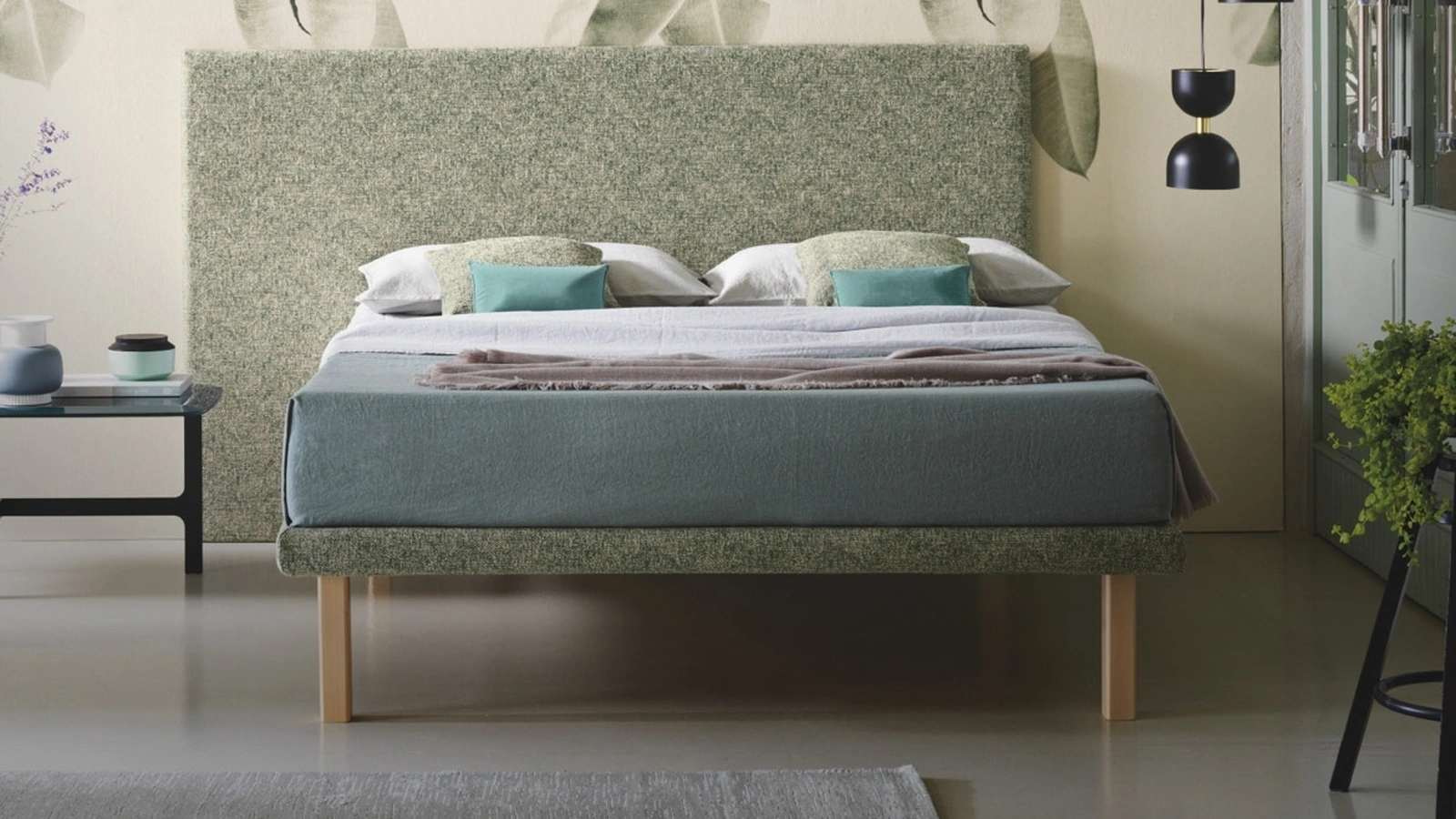 Letto in tessuto imbottito Simplicity Project C60 di Dorsal