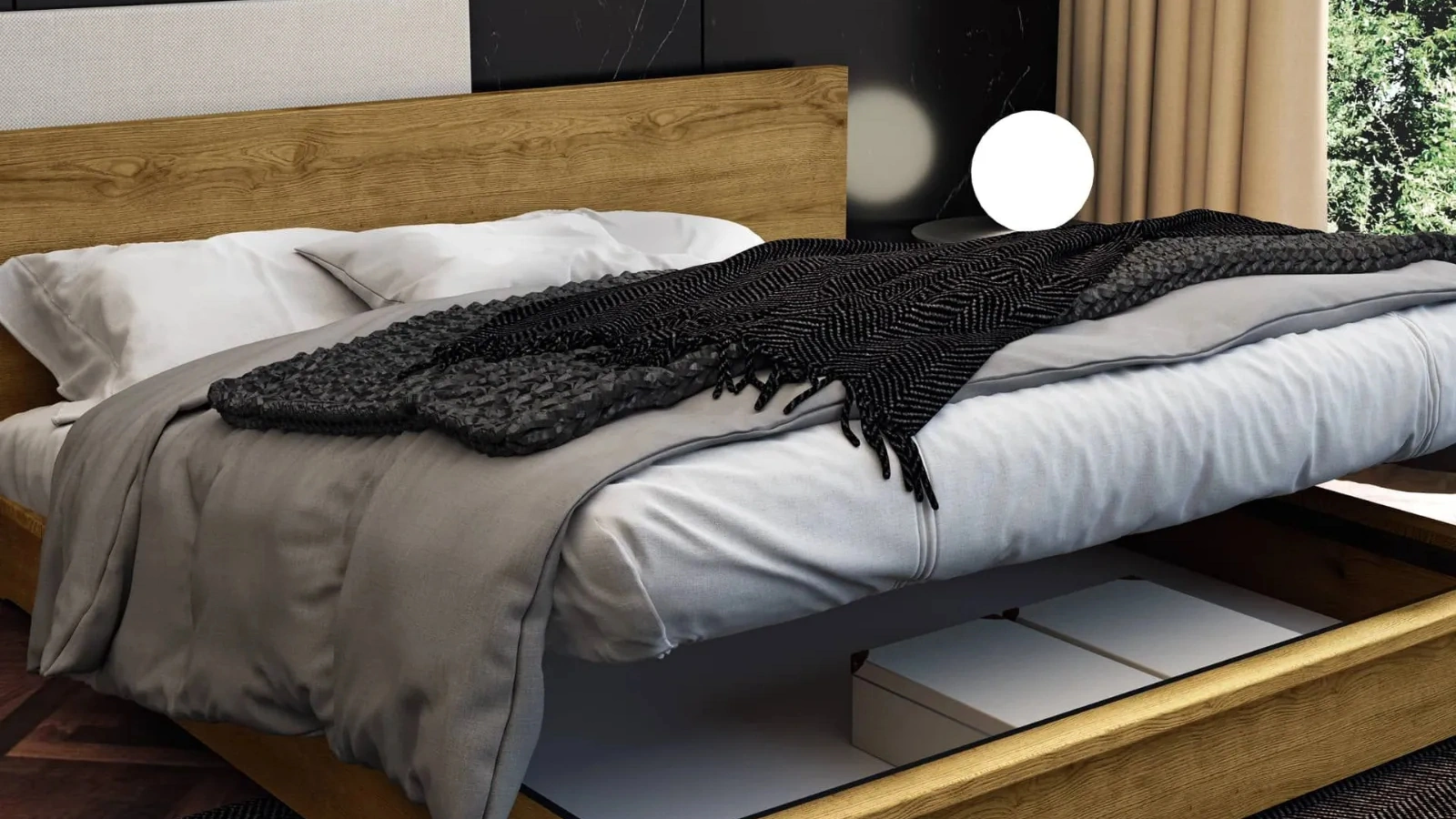 Letto Essential con box contenitore di Fratelli Mirandola