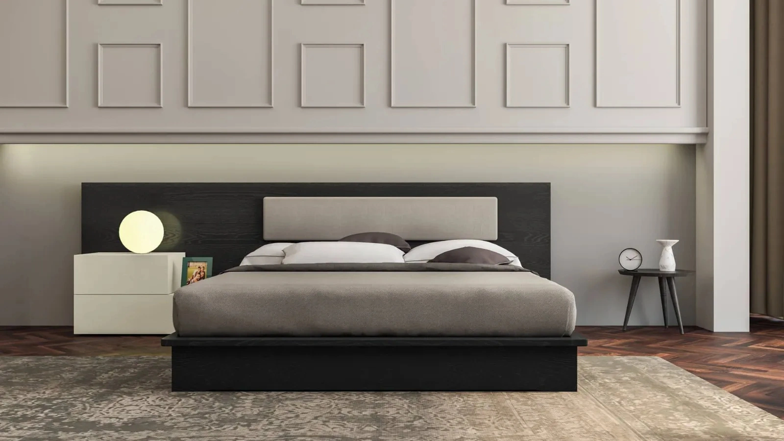 Letto Essential Alto con testiera di Fratelli Mirandola